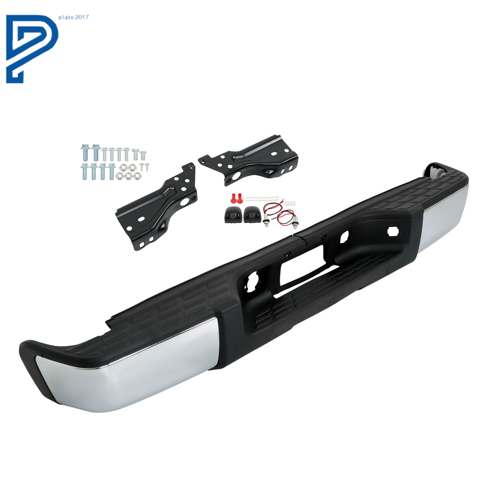 Chrome Rear Bumper Assembly For Chevy Silverado GMC Sierra 1500 2007-2013 2012