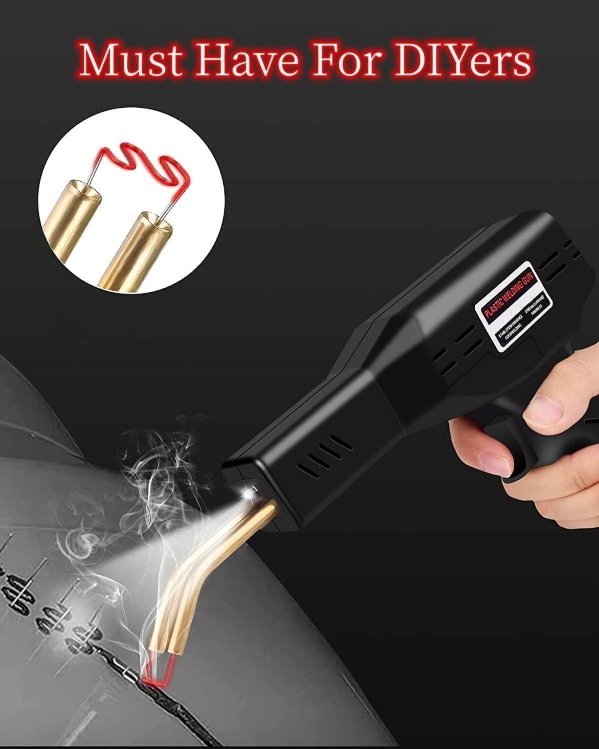 Plastic Welder Kit Soldering Tool Car Bumper Repair Welding Gun 800 Staples Case