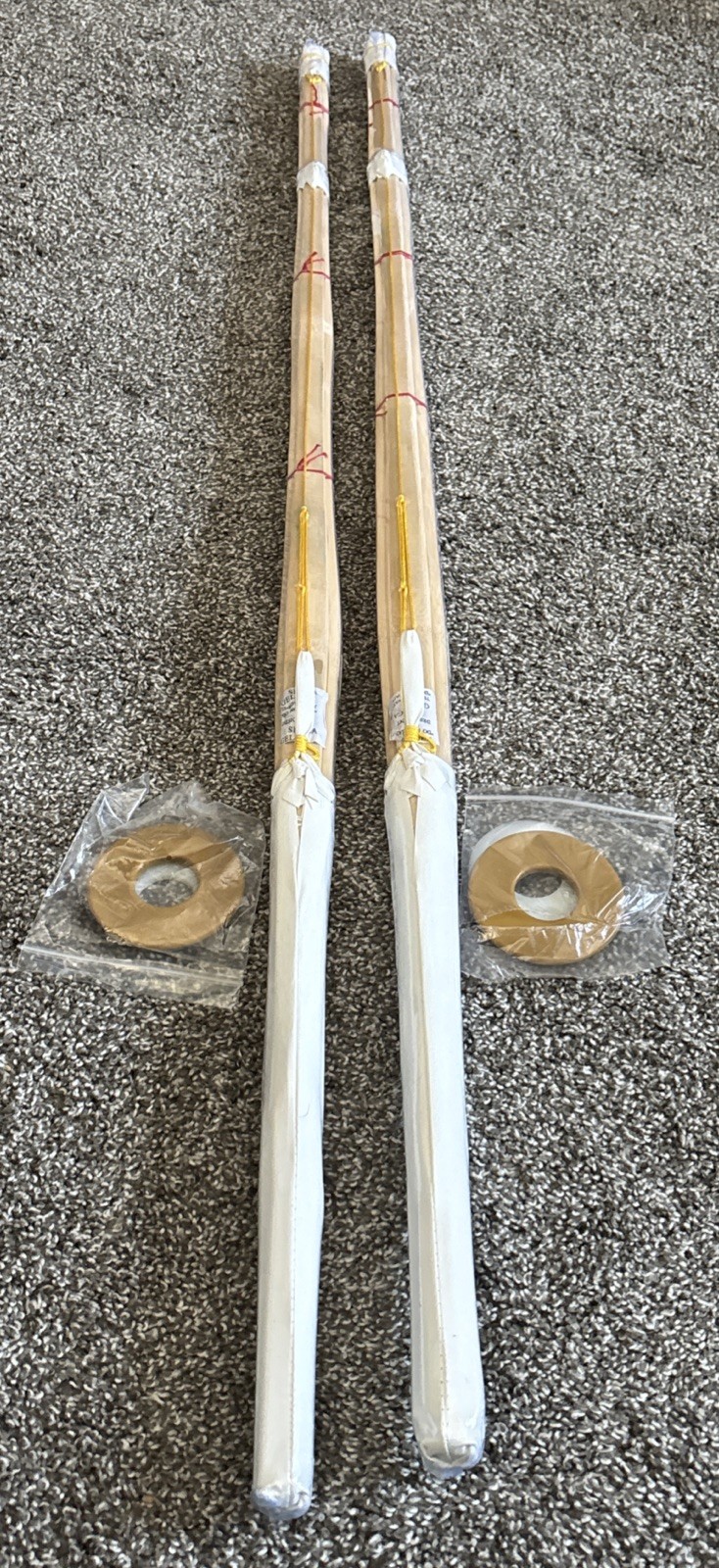 Kendo Bamboo Practice Sticks (Set Of 2) Japanese Samurai Training Shinai, Sz 39