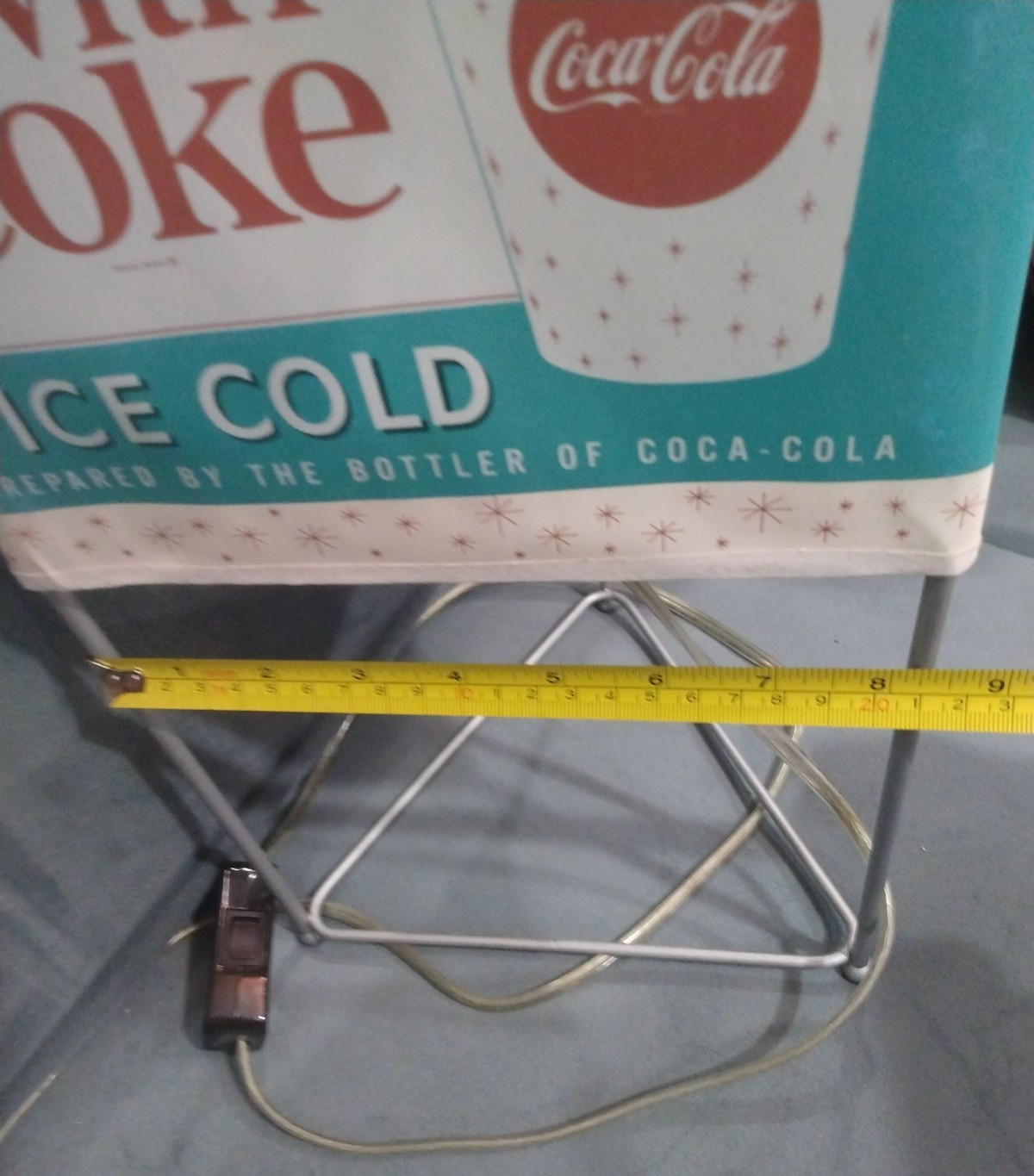 THINGS GO BETTER WITH COCA COLA Retro 1960s LIGHT UP COUNTER SIGN OR LAMP RARE