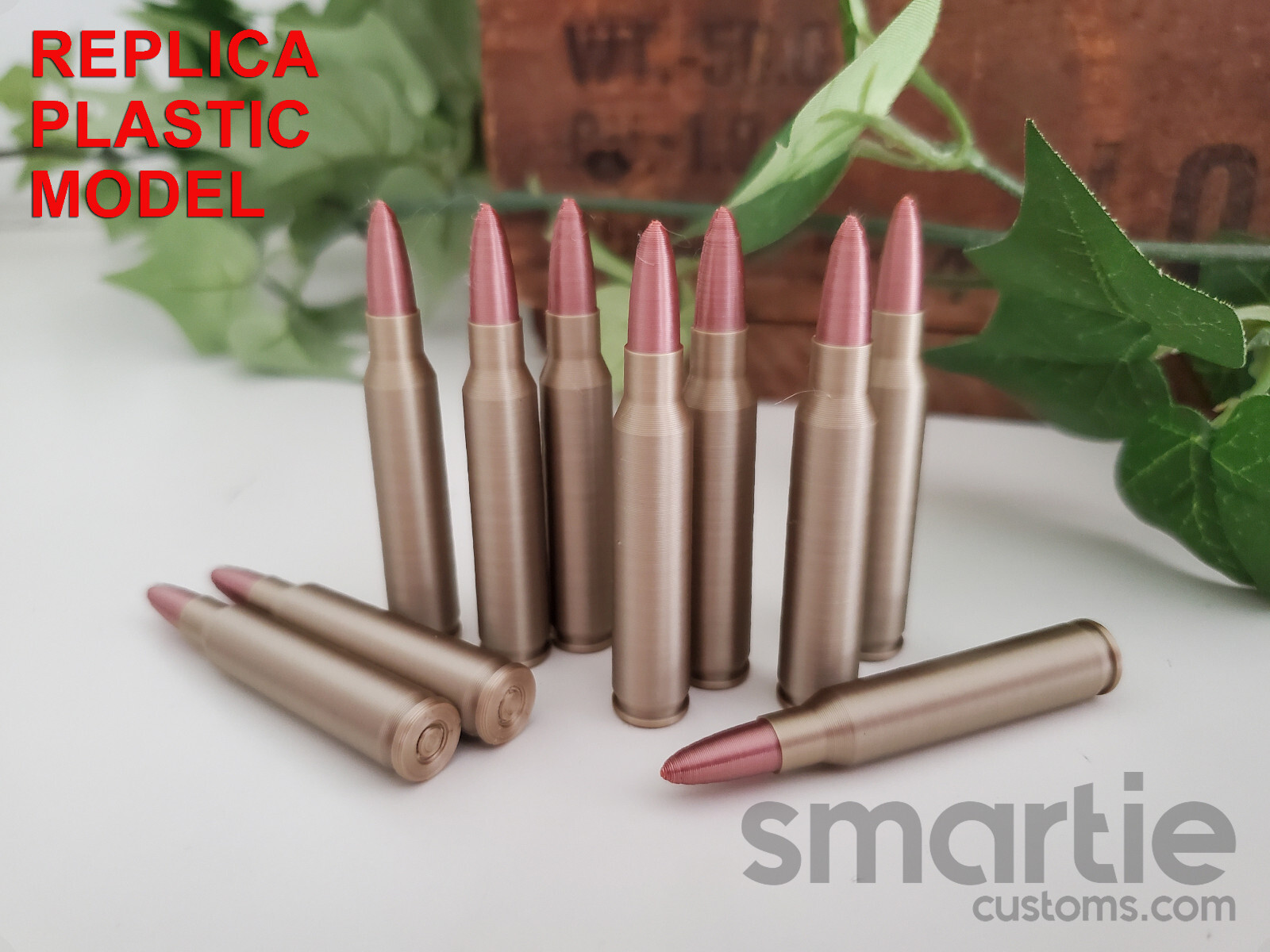25 - FAKE .223 5.56x45 Ammunition - Accurate Size Plastic Replica