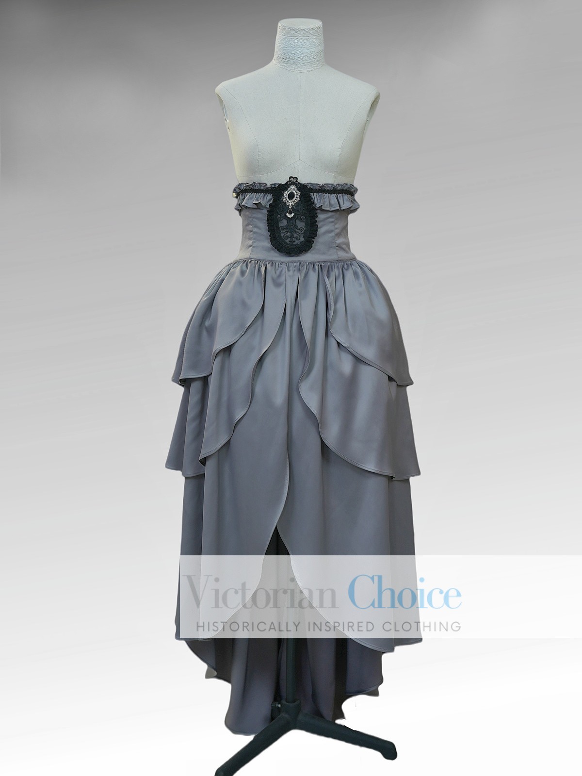 Vintage Victorian Edwardian Romantic High-Waisted Skirt Cosplay Fantasy K060