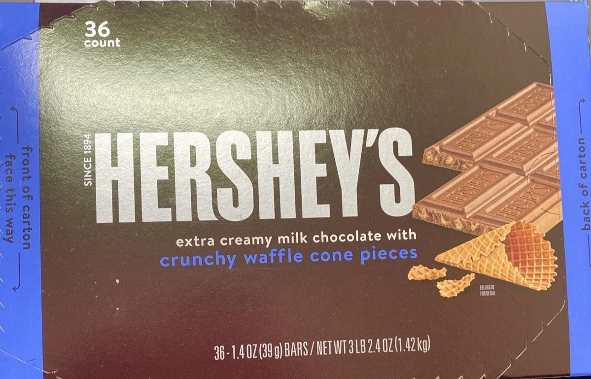 Hershey Extra Creamy Milk Chocolate With Crunchy Waffle Cone 36 Count