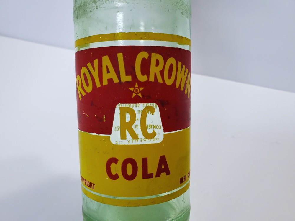 Vintage RC ROYAL CROWN COLA Bottle Green Glass 10 oz ASHEVILLE N. Carolina NC