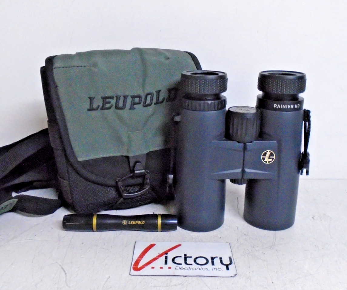 Leupold Rainier HD 10 x 42 Binocular w/ Lens Pen & Chest Harness Case | Black
