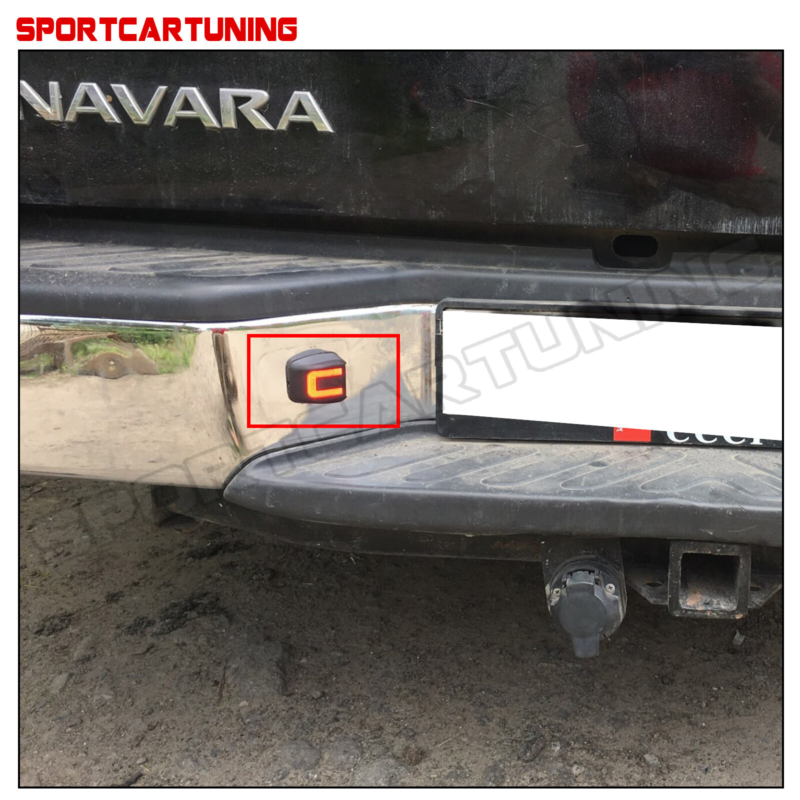 For 07-21 Frontier Titan Xterra Armada White & Red LED License Plate Lights Lamp