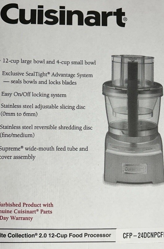 NEW IN BOX Cuisinart Elite Collection 2.0 12-Cup Food Processor- CFP-24DCNPCFR