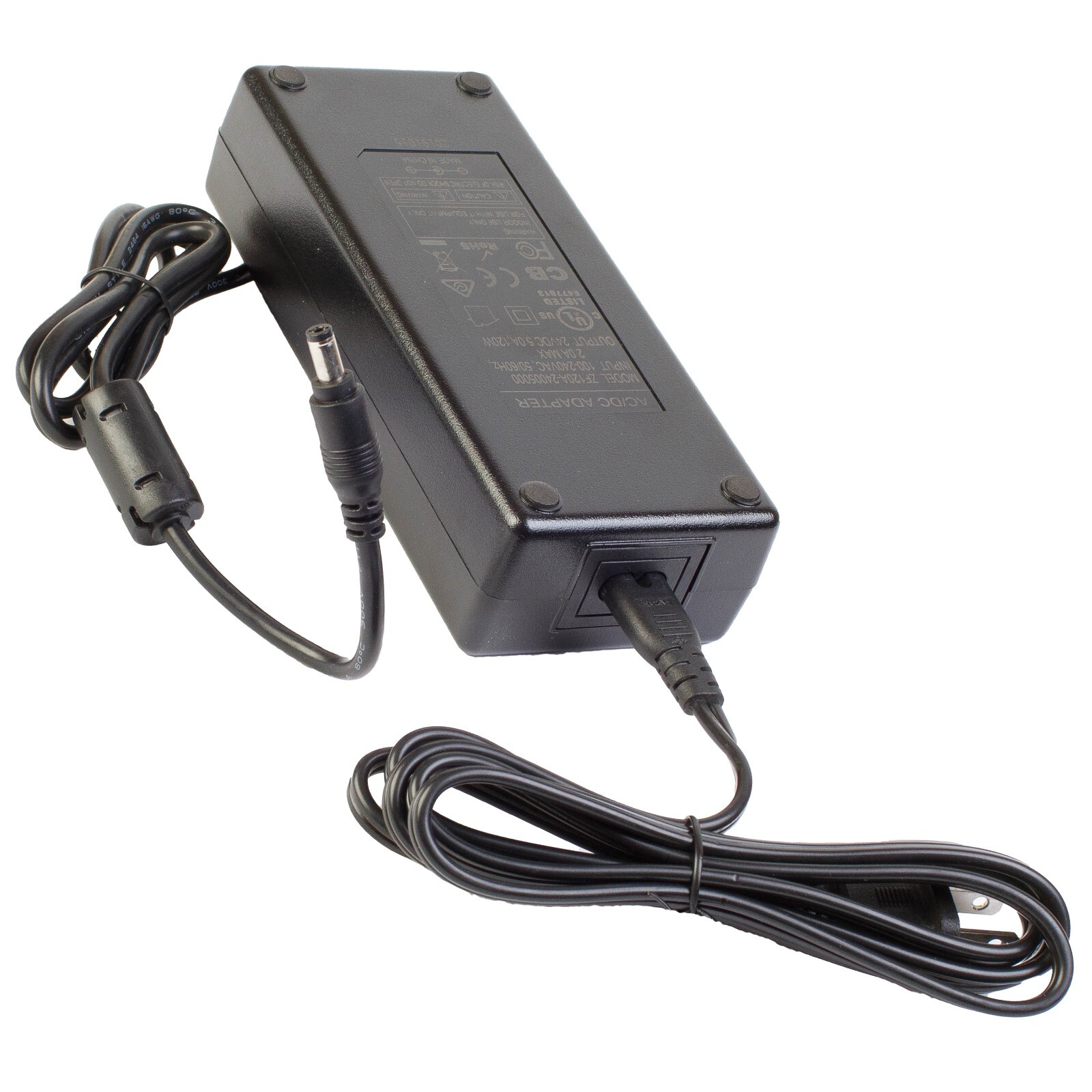 UL LISTED 24V 120W LED LIGHT POWER SUPPLY driver 5.5mm x 2.1mm DC plug