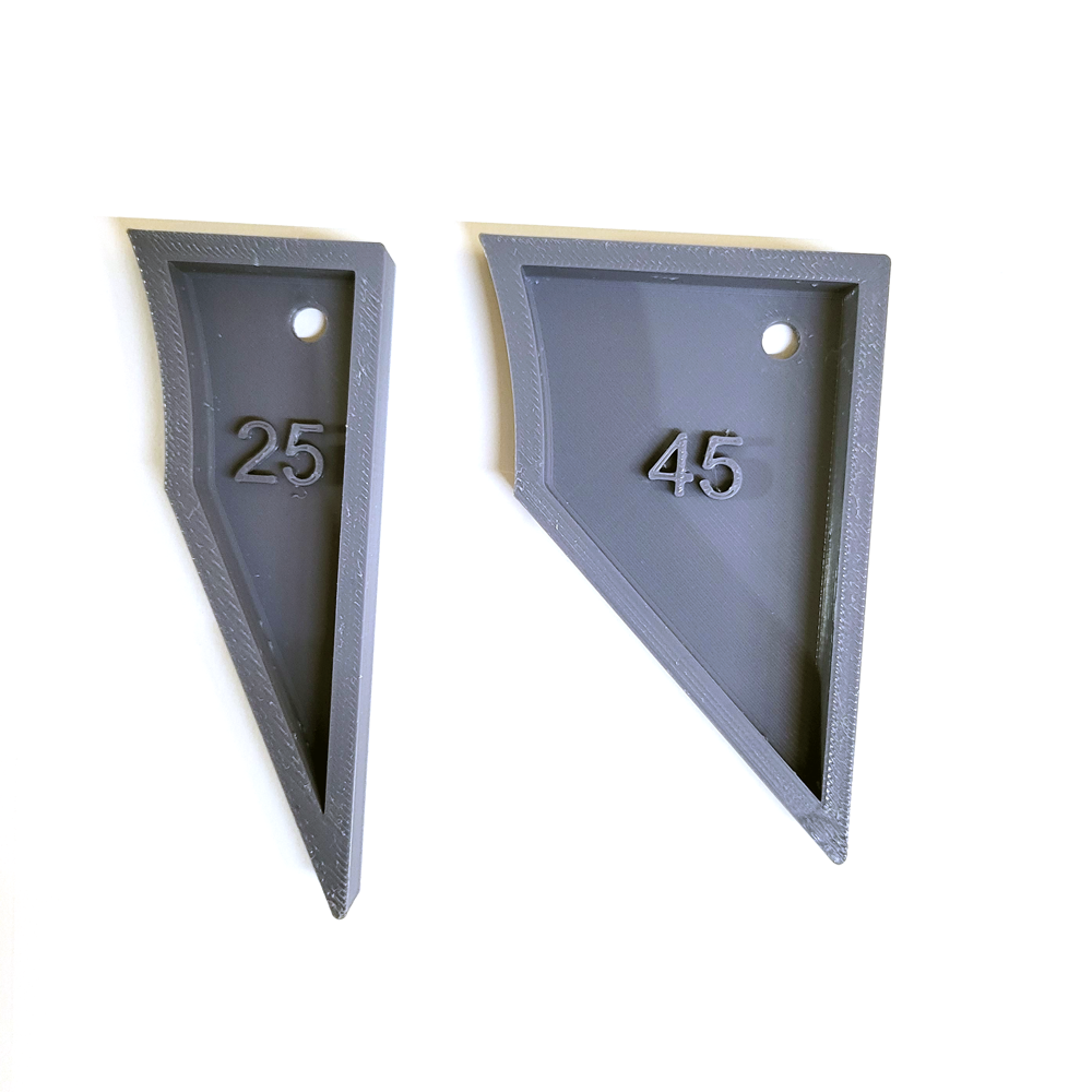 8" Bench Grinder Tool Rest Angle Setting Gauge 45 and 25 Degrees