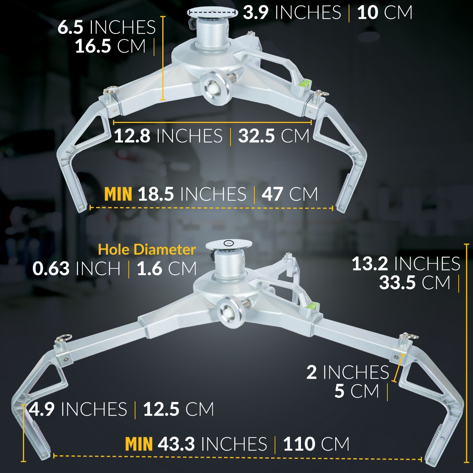 Wheel Alignment Calibration Tire Clamp w/ Magnetic Adapter Plate - 2 Pack