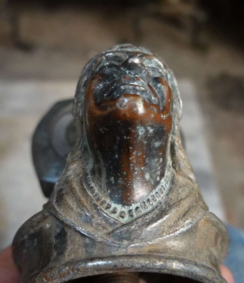 Antique 1929 PONTIAC INDIAN HEAD DELUXE MOTOR SIGNAL RADIATOR CAP HOOD ORNAMENT