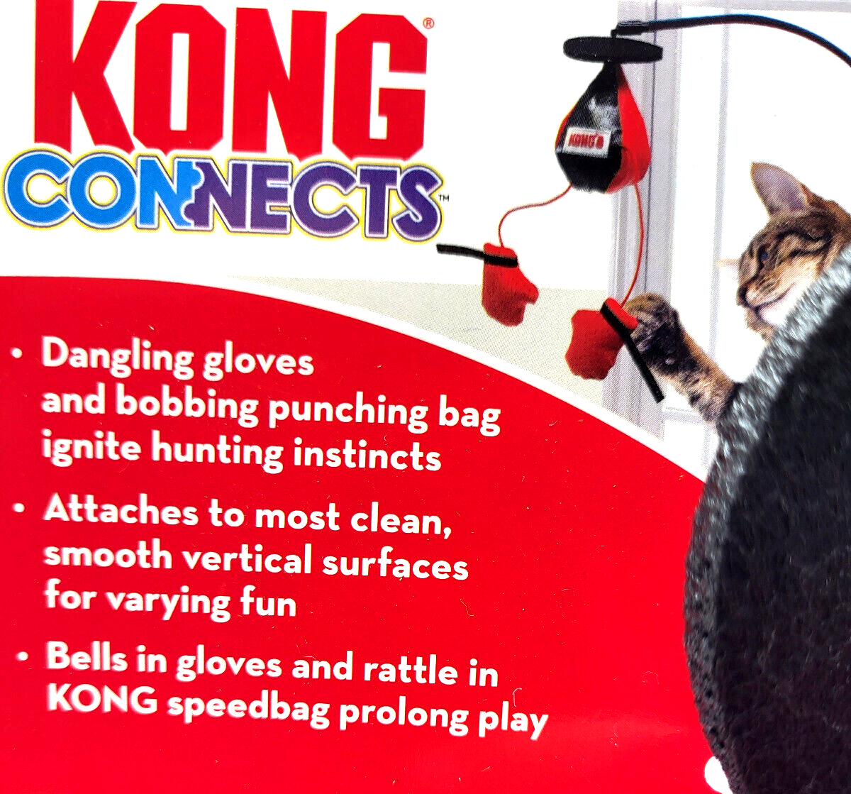 KONG Connects Boxing Punching Bag 12" Interactive Bat A Bout Catnip Cat Toy