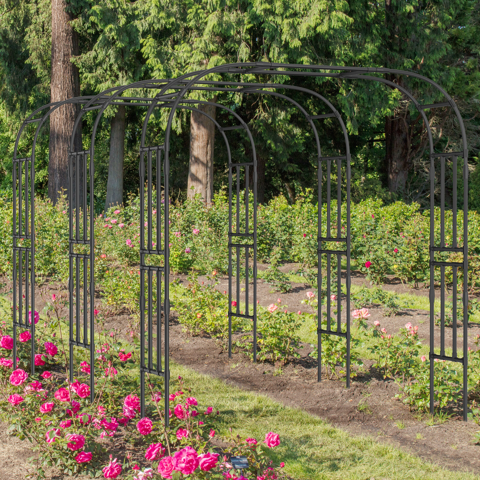 NAIZEA Garden Arch Trellis 87"H x 79" L Garden Arch Arbor Trellis Plant Climbing