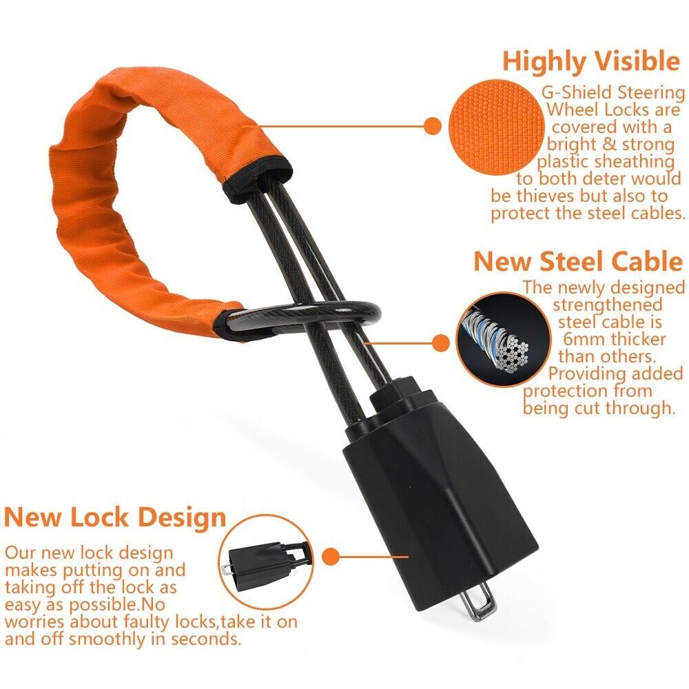 Universal Steering Wheel Lock Anti-Theft Security System Car Truck SUV Auto Lock