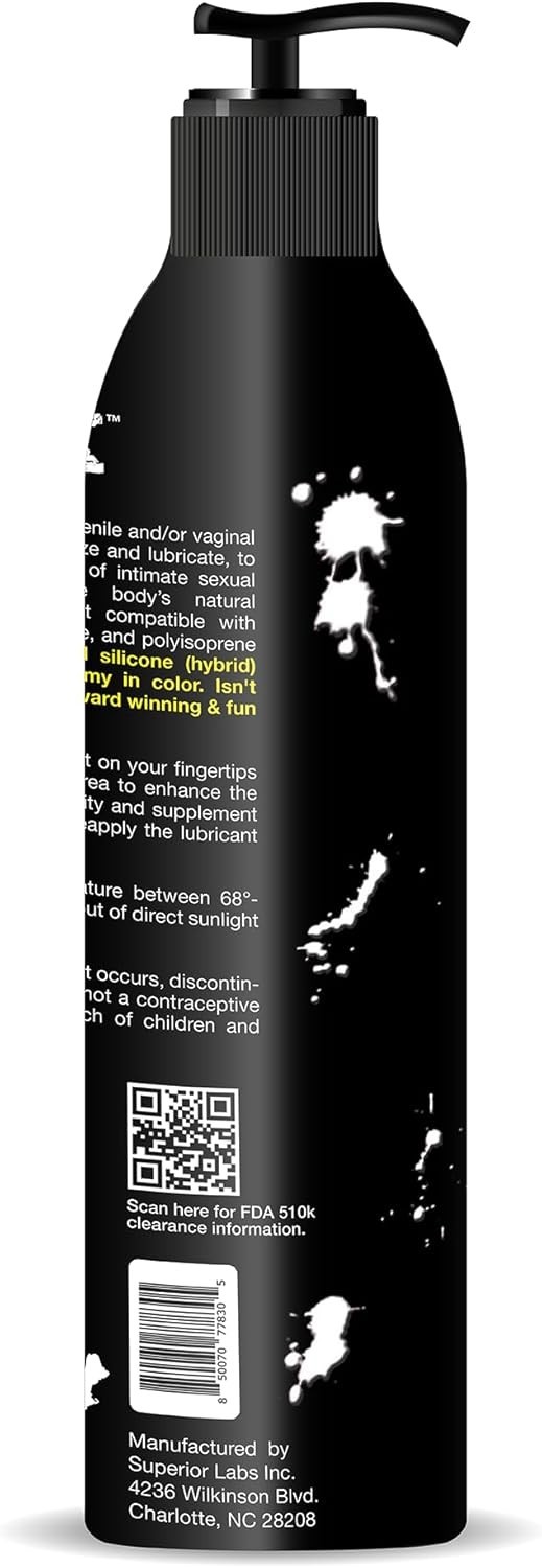 SPUNK Lube Hybrid Lubricant 8oz Water Silicone Based Safe for Toys & Condoms