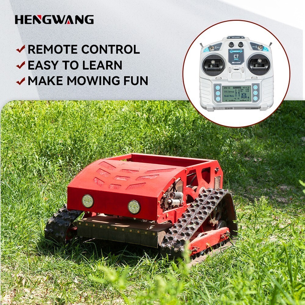 Cordless Petrol Remote Control Lawn Mower All Terrain Adjustable Mowing Height
