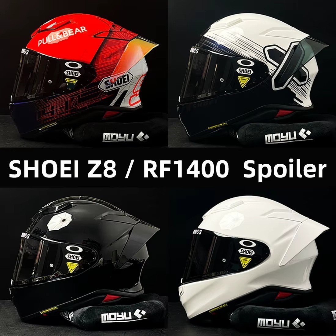 Anti-scratch Motorcycle Helmet 7 Colors Rare Spoiler Wing For SHOEI Z8/RF-1400