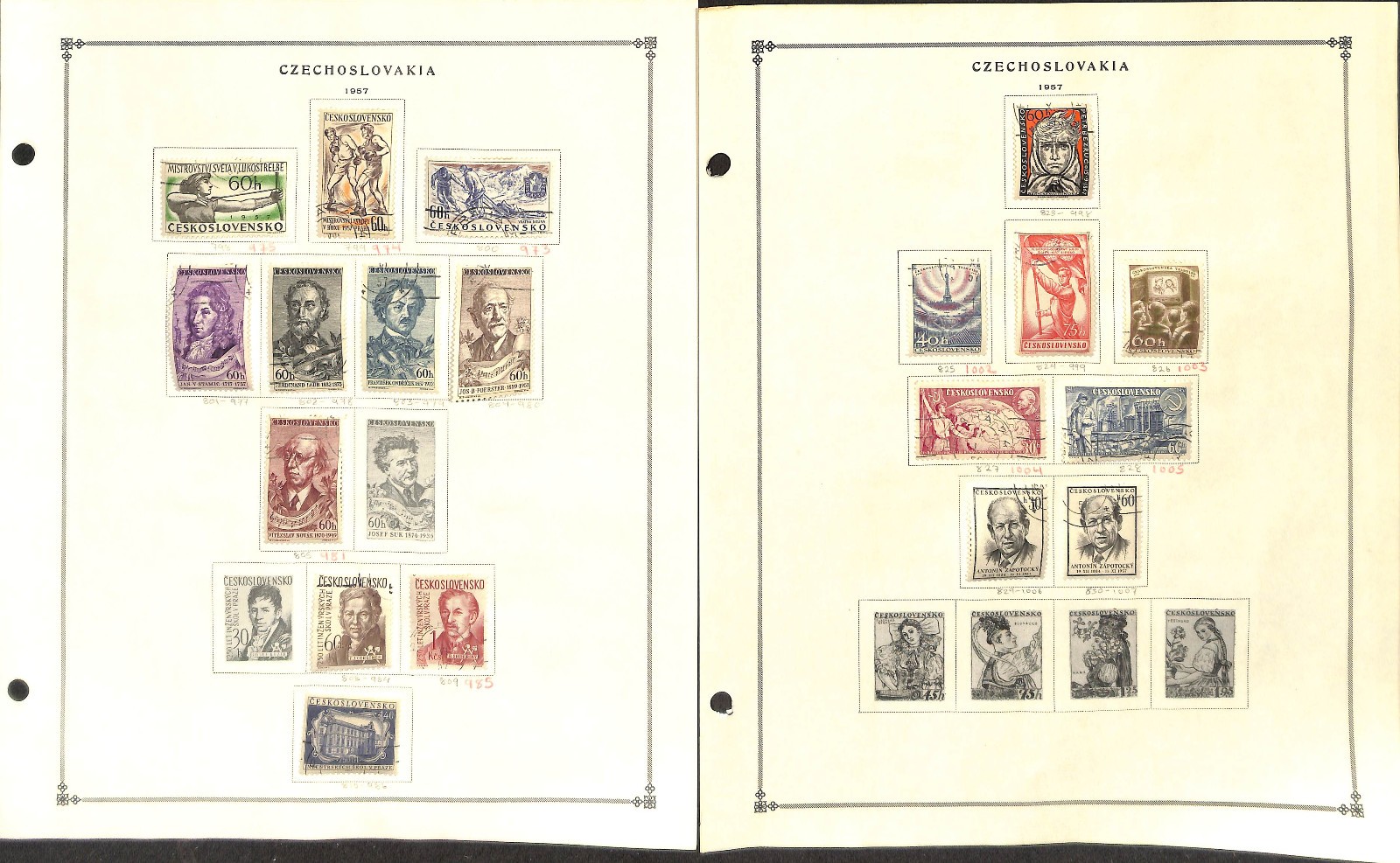 Czechoslovakia Stamp Collection on 60 Scott International Pages, 1918..1996 (BA)