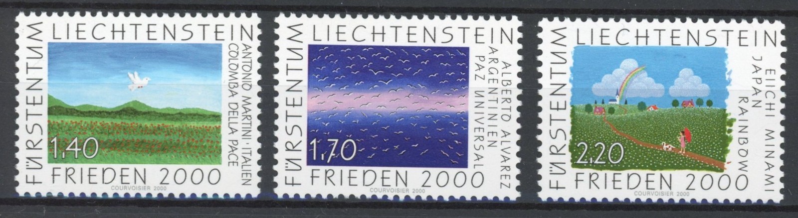 Liechtenstein 2000 : Landscapes - Good Set Very Fine MNH Stamps