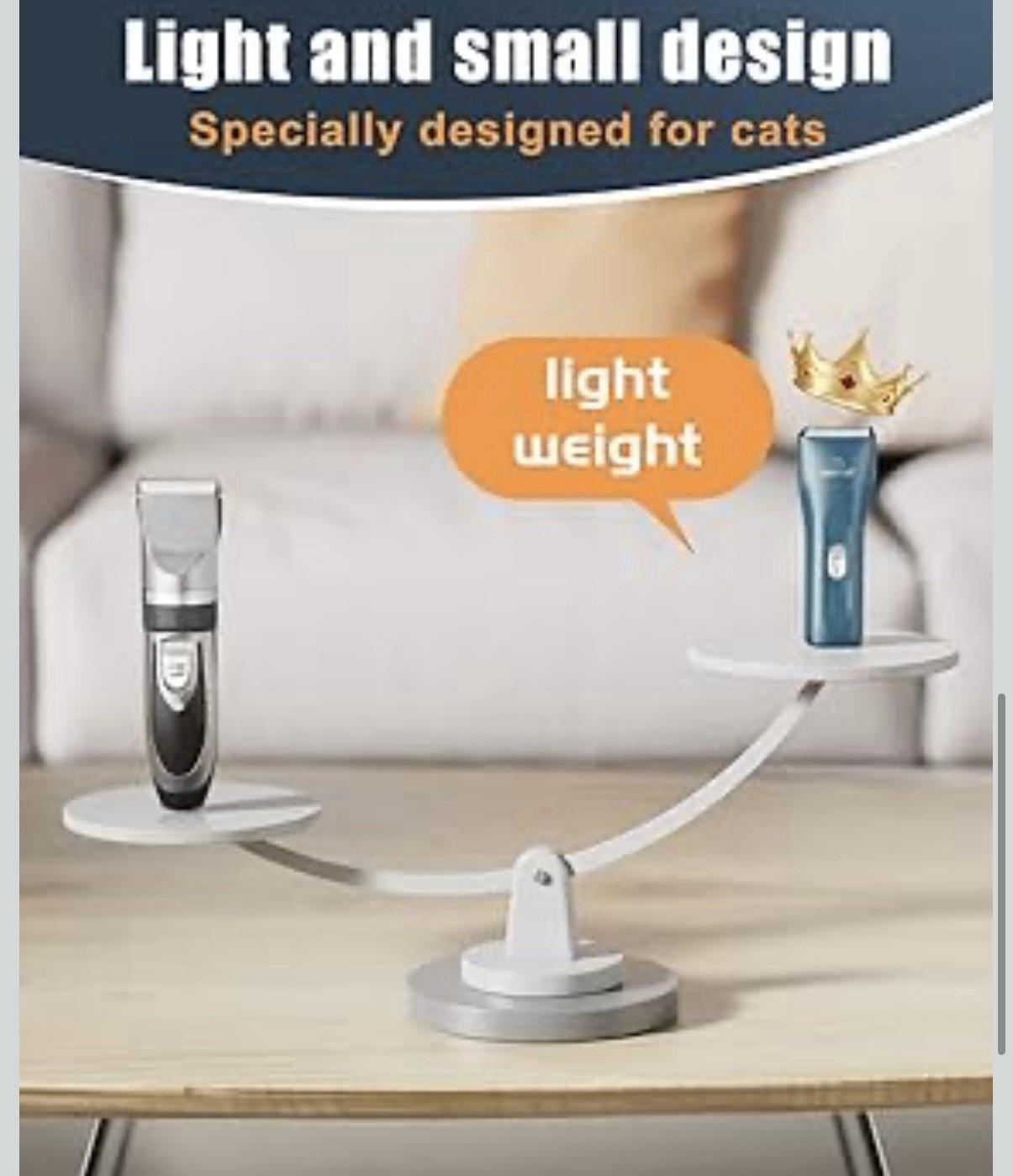 oneisall Cat Clippers Cordless Waterproof Quiet Pet Shaver for Matted Hair