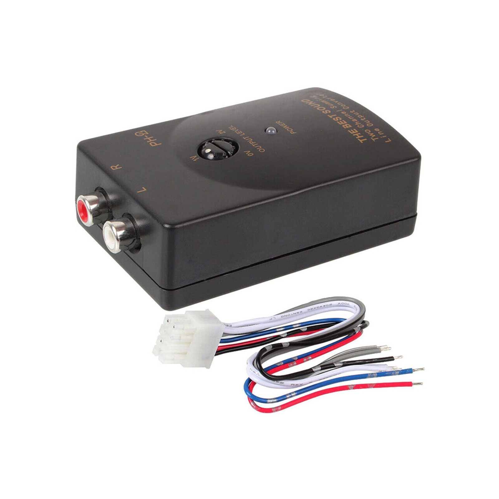 Car Stereo Audio RCA Speaker High To Low Level Line Output Converter Adapter