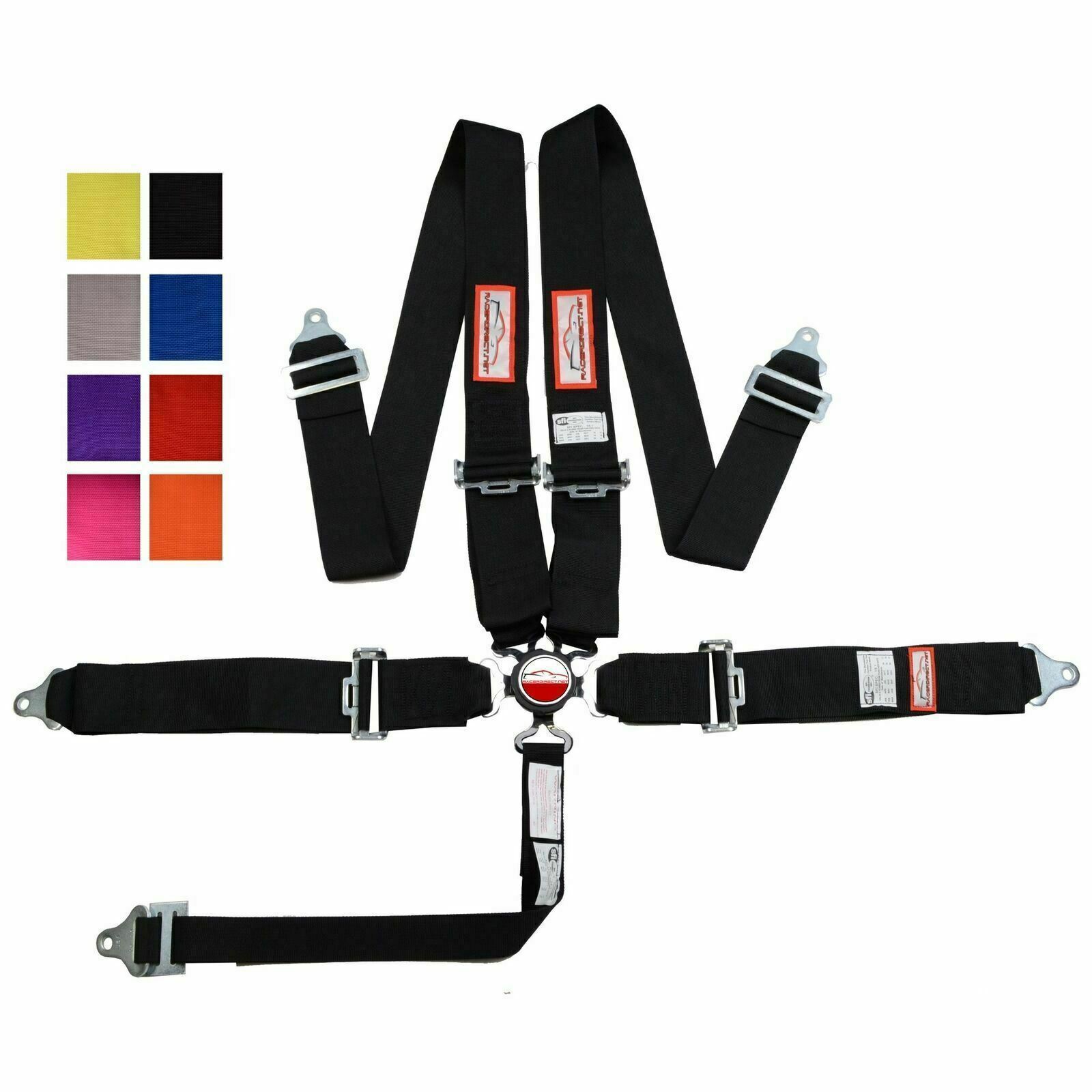 SFI 16.1 RACING HARNESS 5 POINT FLOOR MOUNT 3" CAM LOCK ANY COLOR MADE IN USA