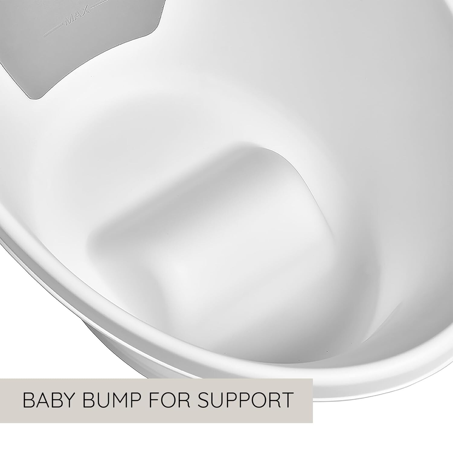 Shnuggle Newborn Baby Bath | Built in Support Bump and Soft Backrest - Taupe
