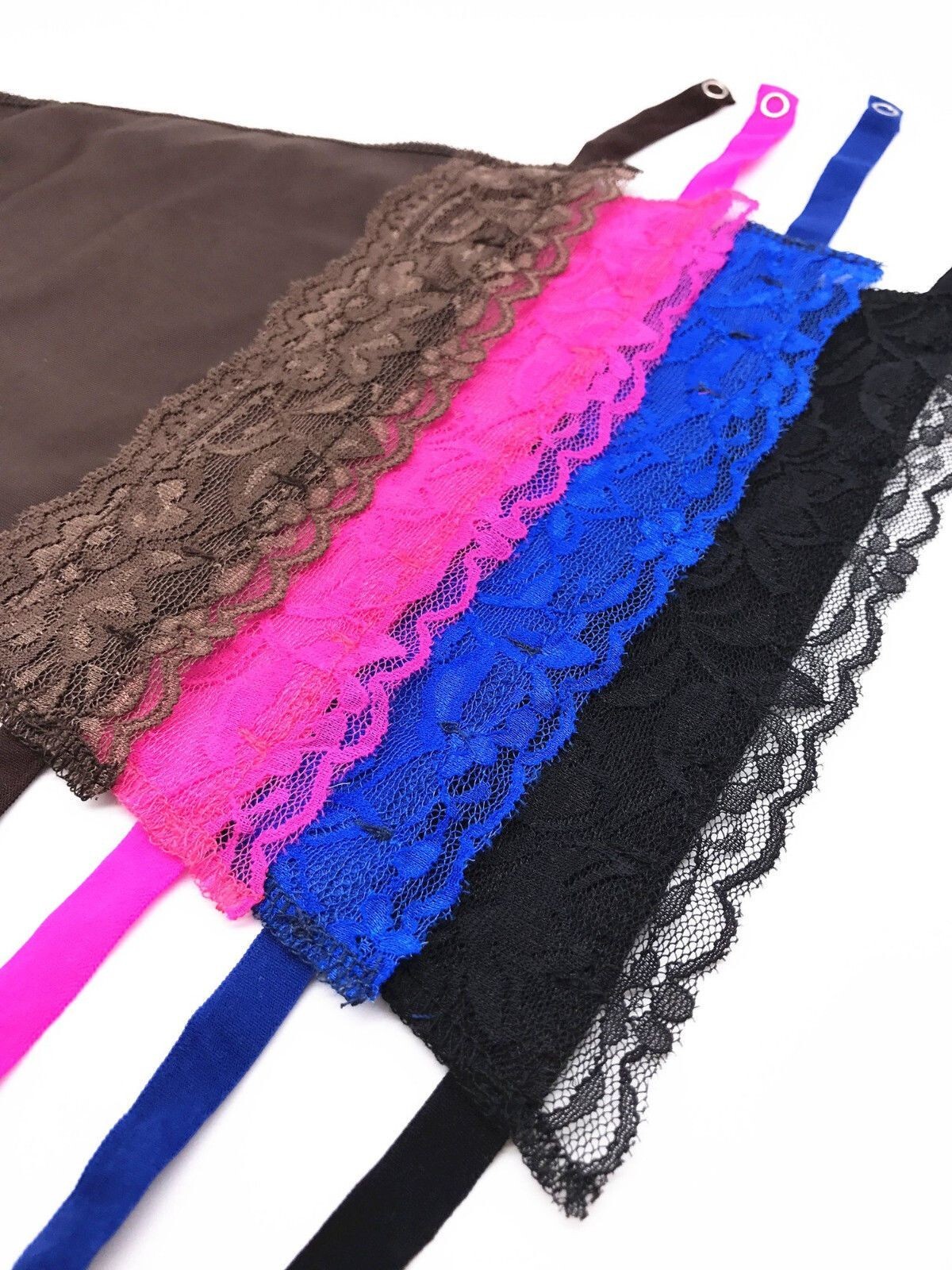 7 Pack Women Lace Cami Clip-on Mock Camisole Overlay Modesty Panel Fashion Gift