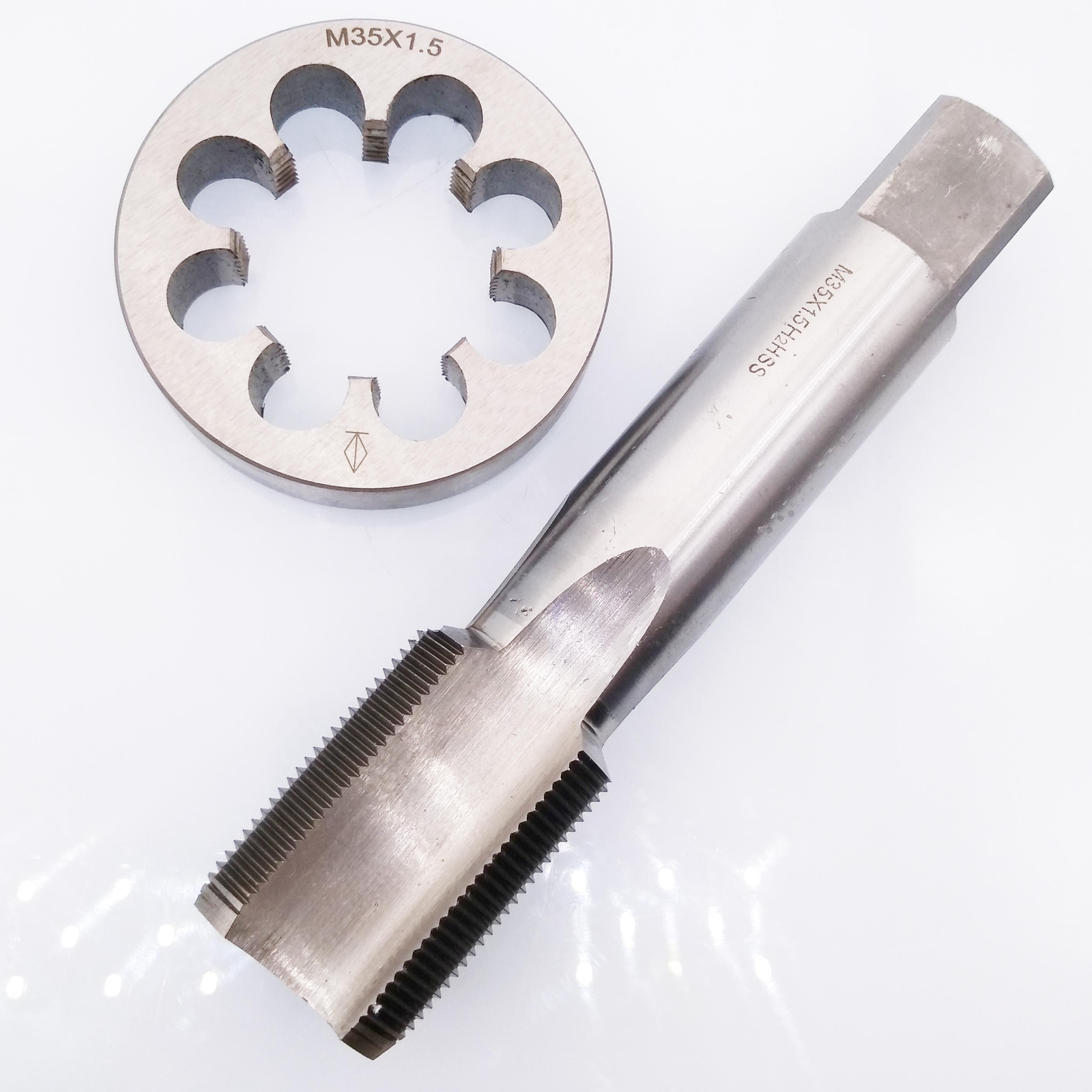 US Stock HSS M35 x 1.5mm Tap & M35 x 1.5mm Die Metric Thread Right Hand