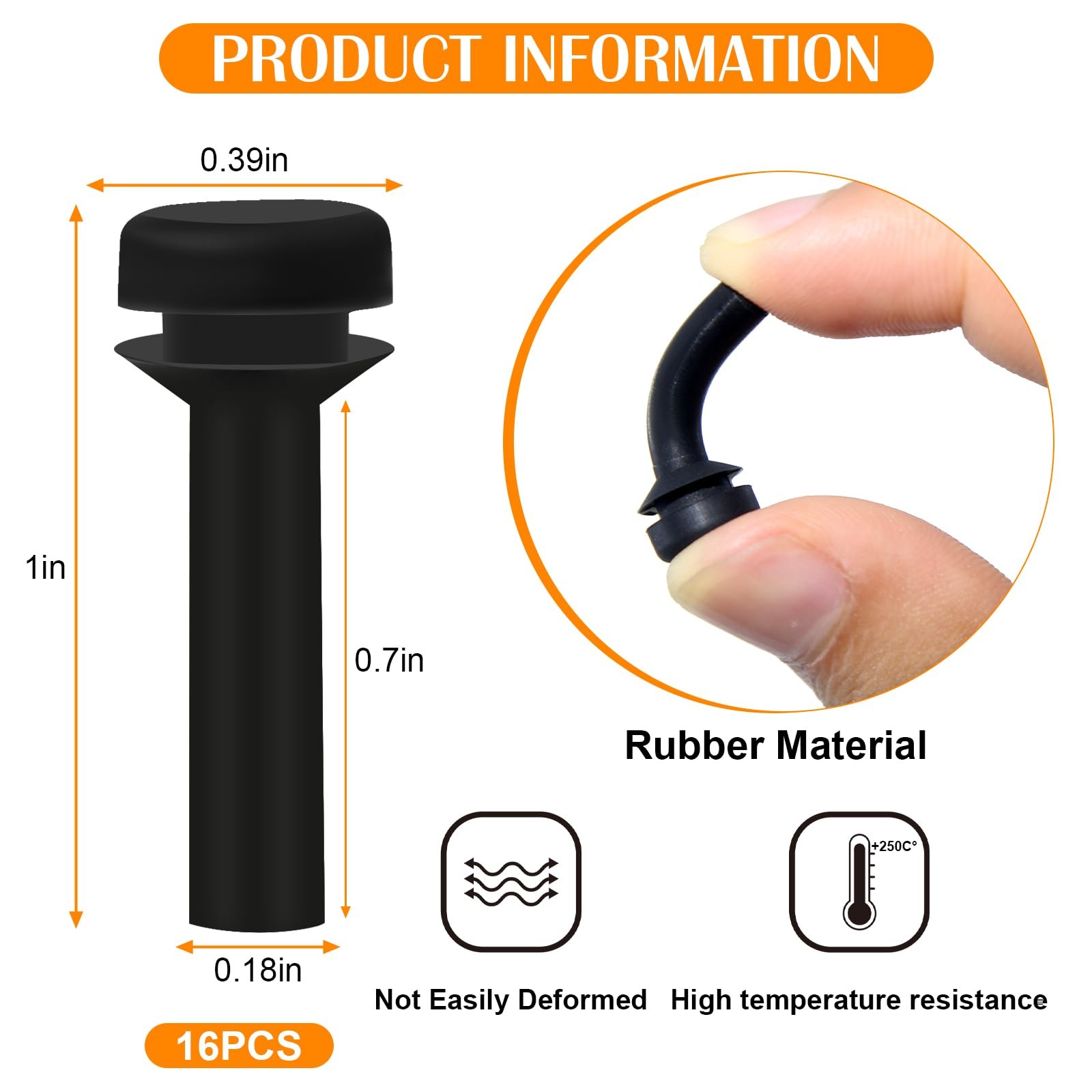 16 Pack WB02X24790 Stove Grate Rubber Feet Replacement for GE Gas Stove Range...