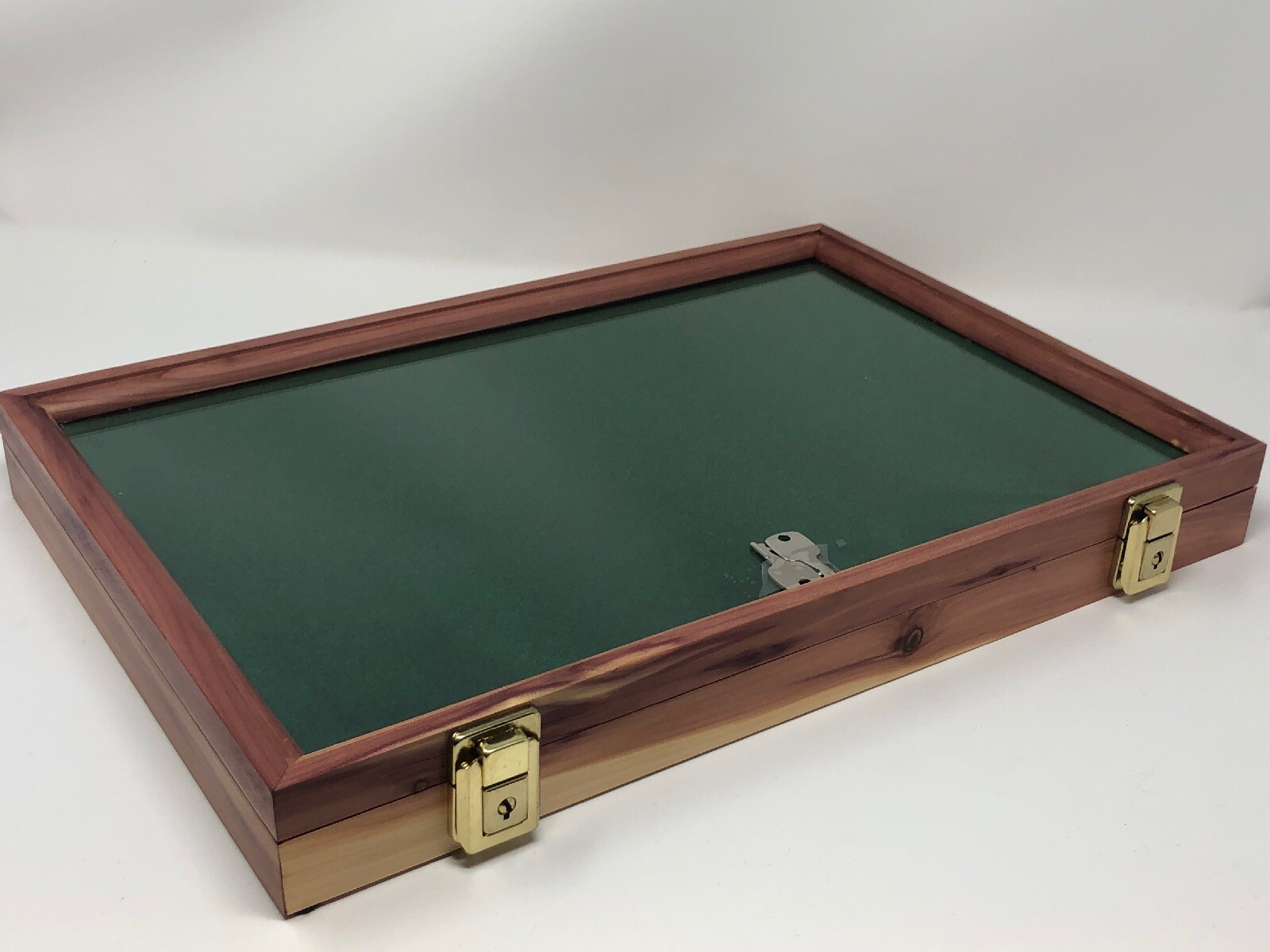 Cedar Wood Display Case 12 x 18 x 2 for Arrowheads Knives Collectibles & More