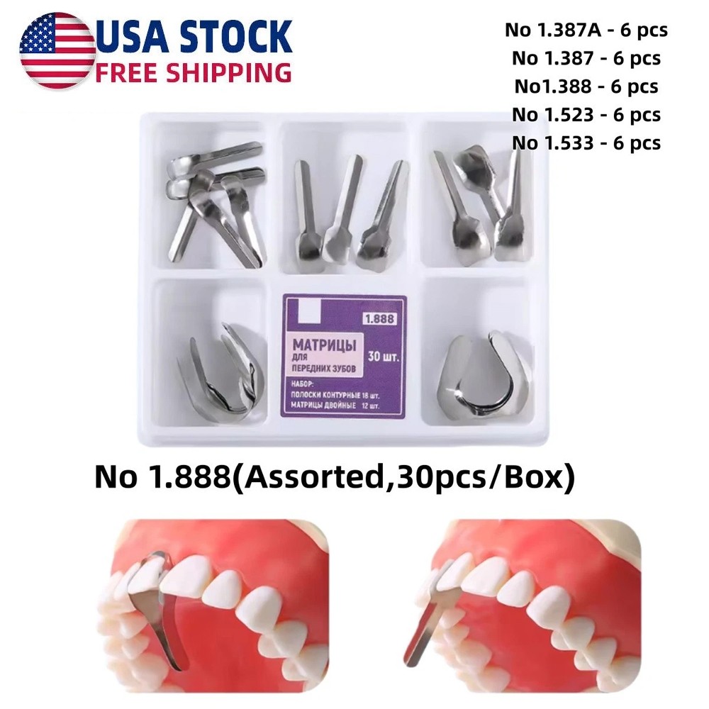 Dental Matrix Bands Anterior Twin Proximal Strips Sectional Contoured Matrices