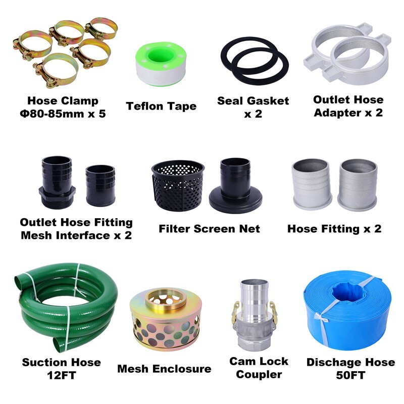 209cc 7HP 4-Stroke OHV 3in Gas Powered Semi Trash Water Pump