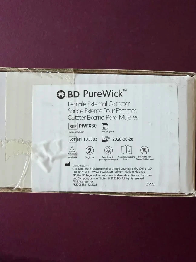 Bard Medical PWFx30 Purewick Female ExternalCatheter, Latex, Pack of 30