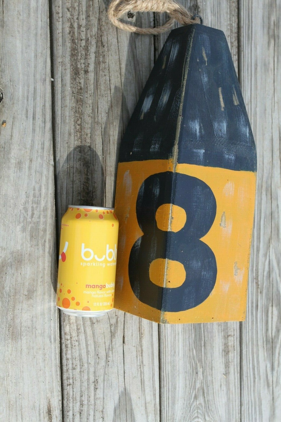 Crab Shack Decor Weathered Look Wood Buoy Fishing Float - WF-3