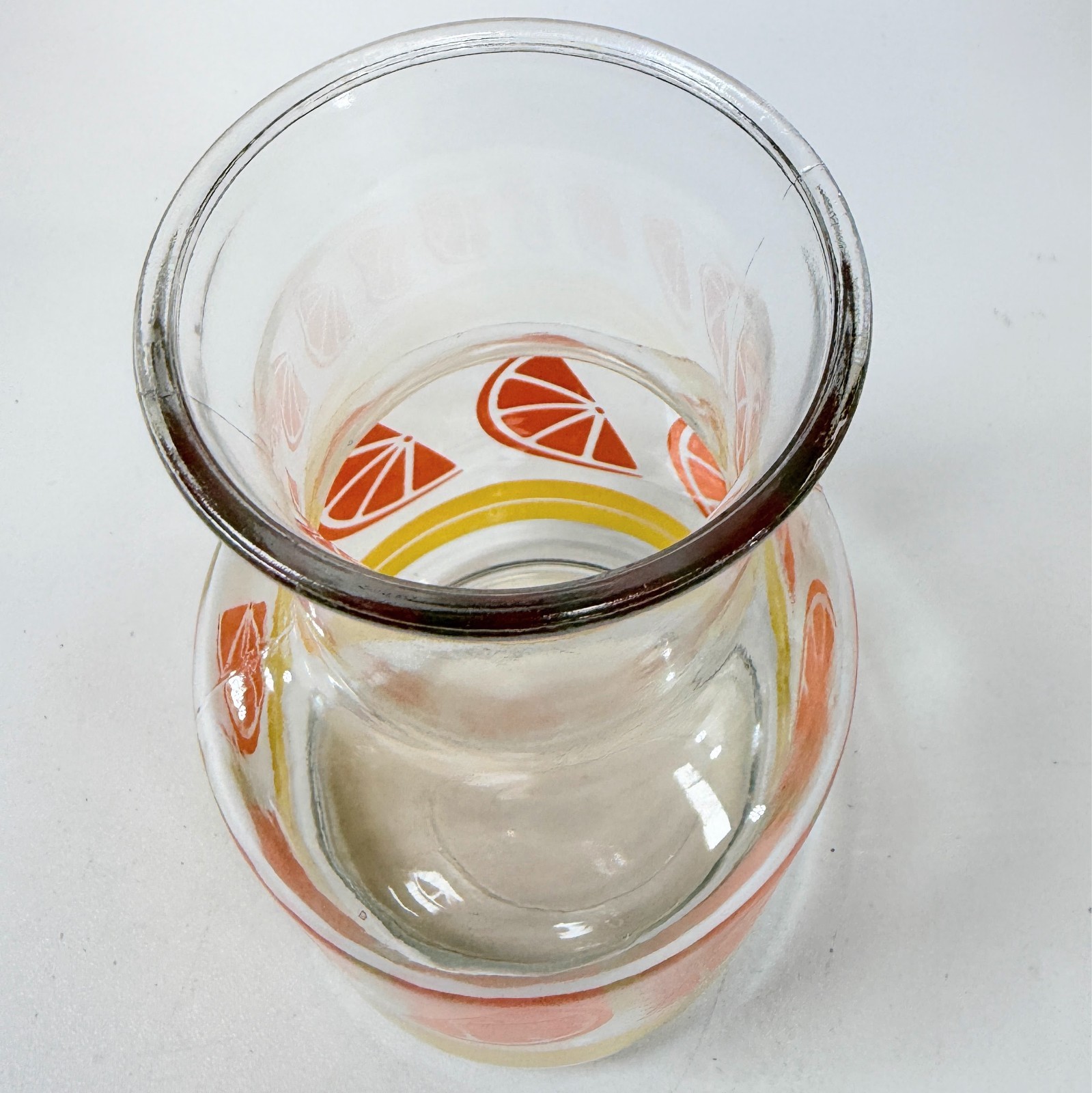 Vintage 1970s Orange Slice Glass Juice Carafe Pitcher Libbey Retro Kitchen