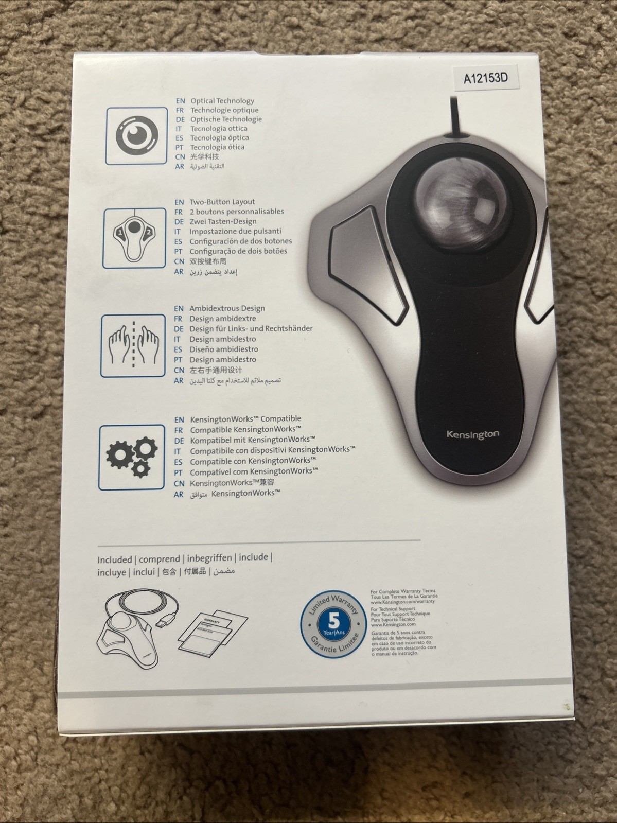 Kensington Orbit Optical Trackball Mouse