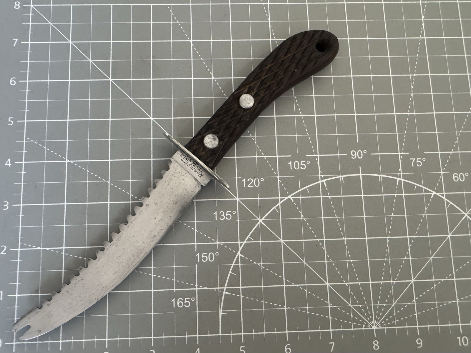 Vintage 1920-1939 Remington RH-45 Wood Handle Fishing Filet Knife 10" Overall