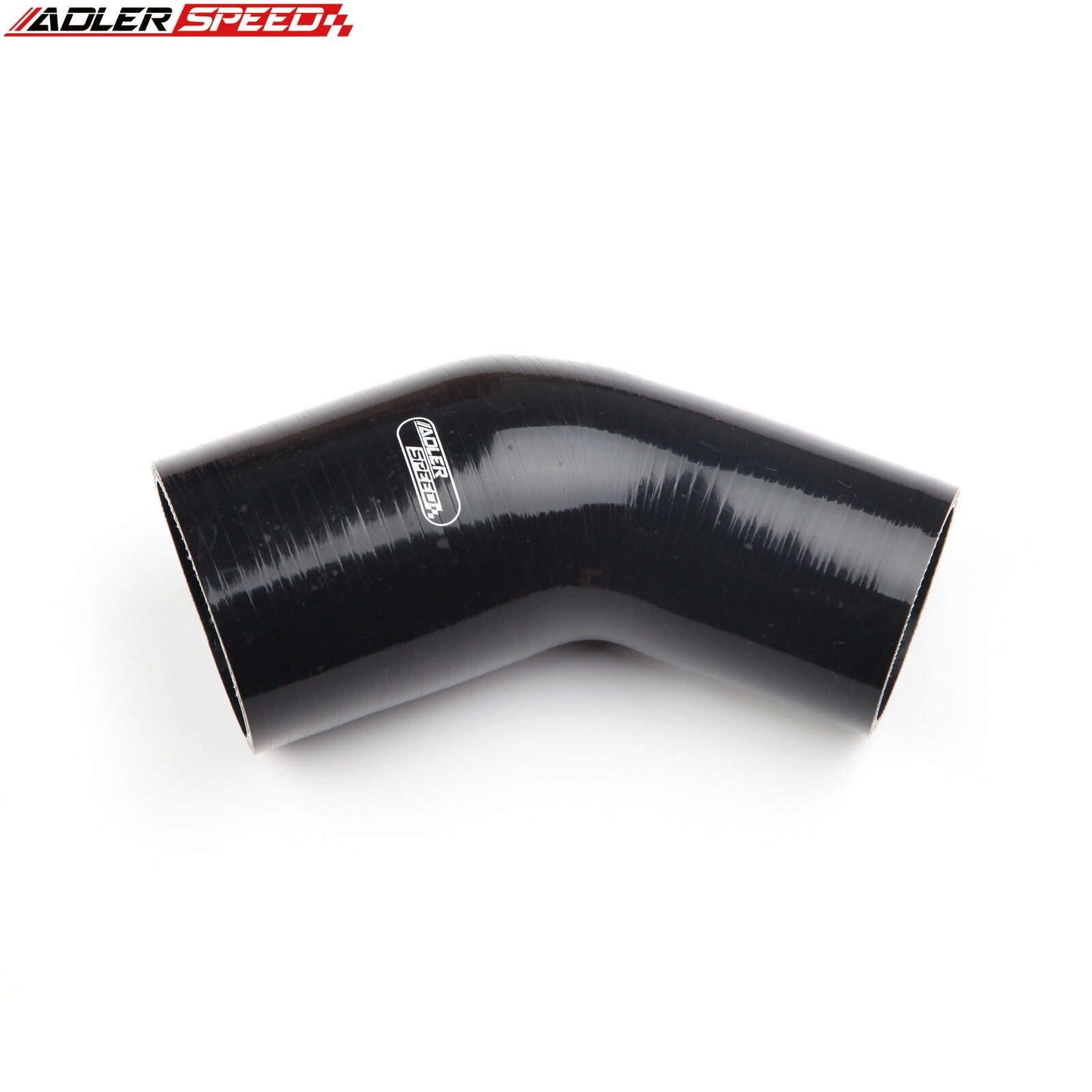 3" To 2.75'' Inch 4-Ply Silicone Hose 45 Degree Elbow Reducer Coupler Pipe Black