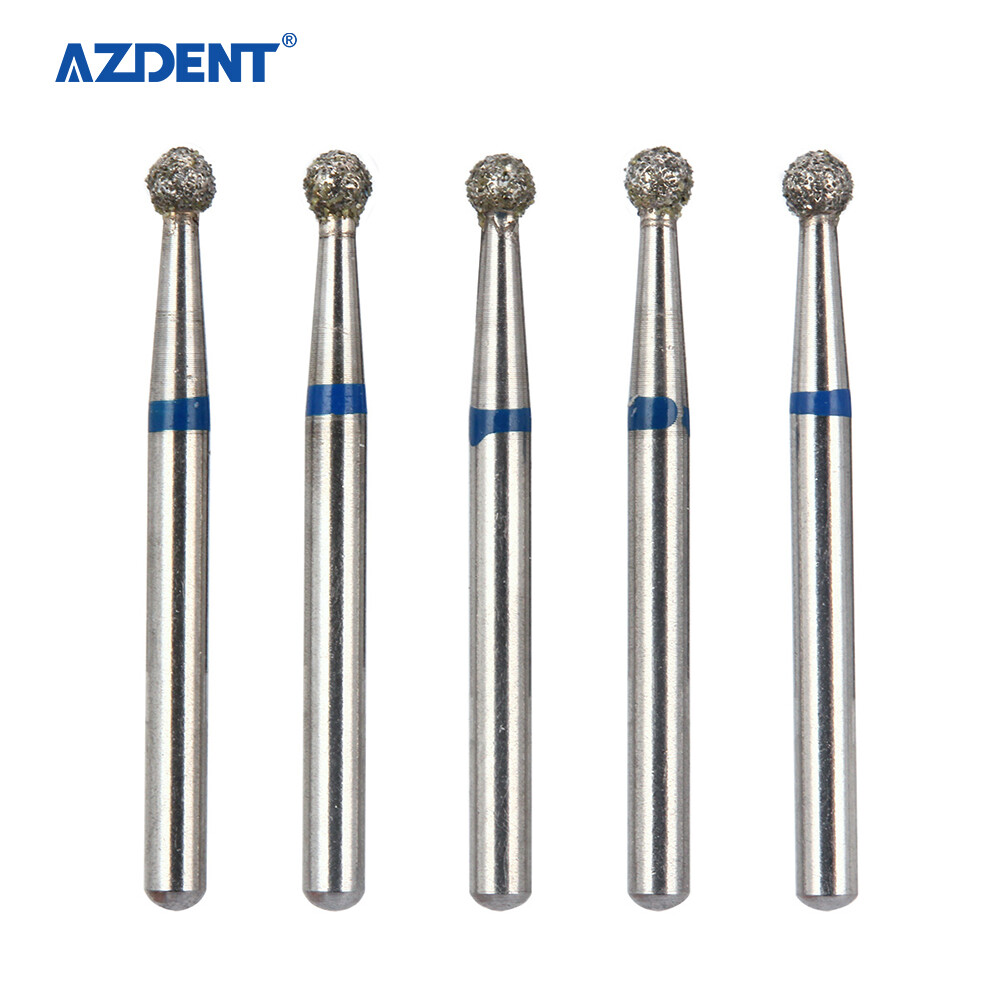 100pcs AZDENT Dental Diamond Burs For High Speed Handpiece Friction Grip 1.6mm