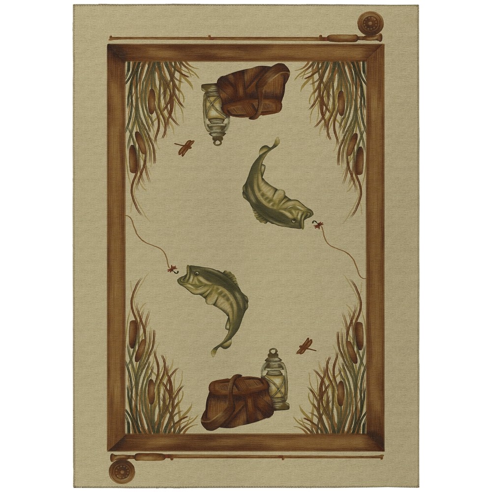 Dalyn Excursion Area Rug Polyester Rustic Lodge Ex5-Beige Carpet Rectangular