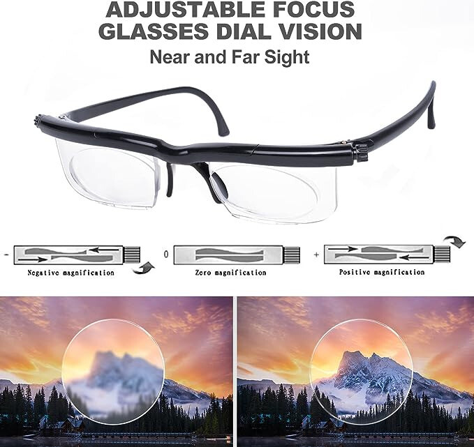 Adjustable Glasses Variable Focus Near and Far for Reading Distance Vision glass