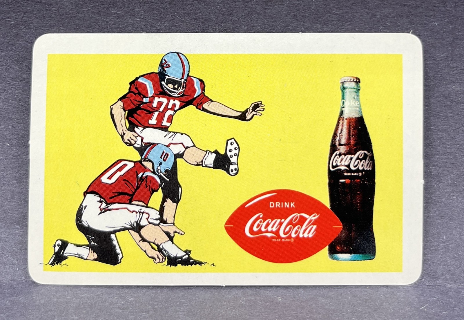 Vintage Coca-Cola Football Schedule Unprinted Blank HS College? 2.25" x 3.5"