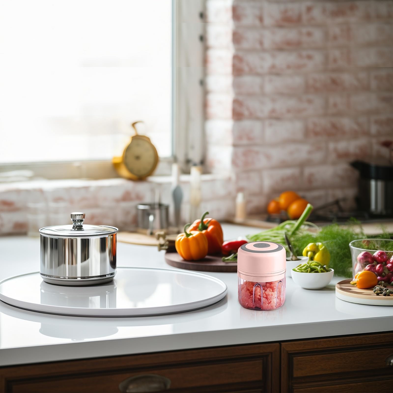 Electric Mini Garlic Chopper, 250ML USB Food Chopper Mincer, Vegetable Onion ...