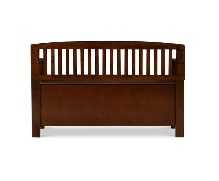 Wood Entryway Storage Bench Seat Furniture Chair Living Room Hinge Flip Top Mud