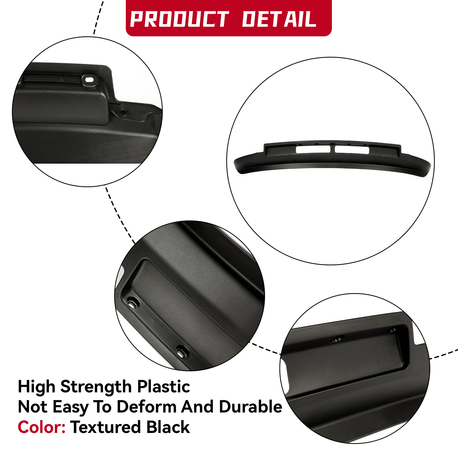 Black Front Lower Valance Panel For 13 14 15 16 17 18 Dodge Ram 2500 3500 Pickup