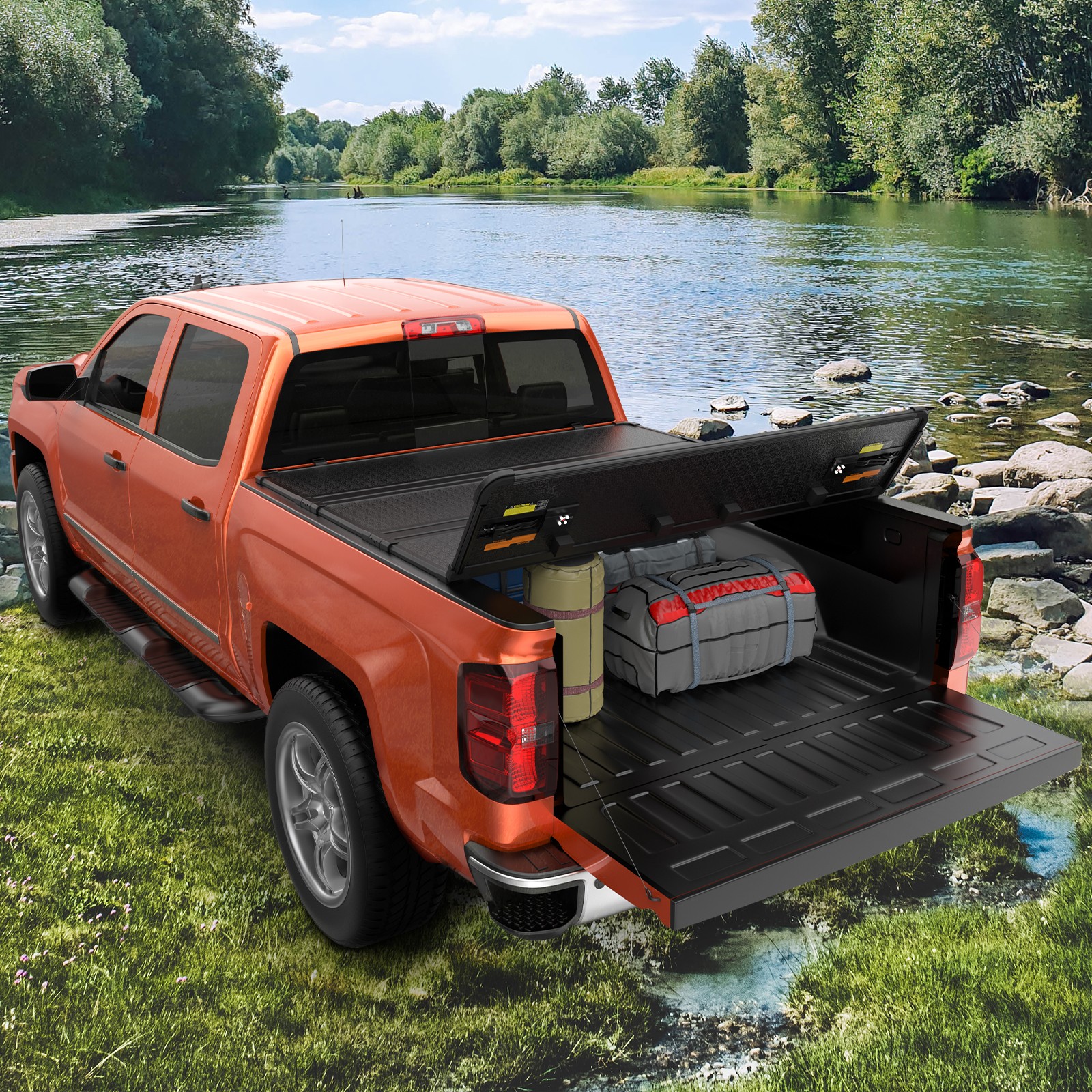 5.7 /5.8FT 4-Fold Hard Tonneau Cover For 2009-2025 Ram 1500 Truck Bed Waterproof