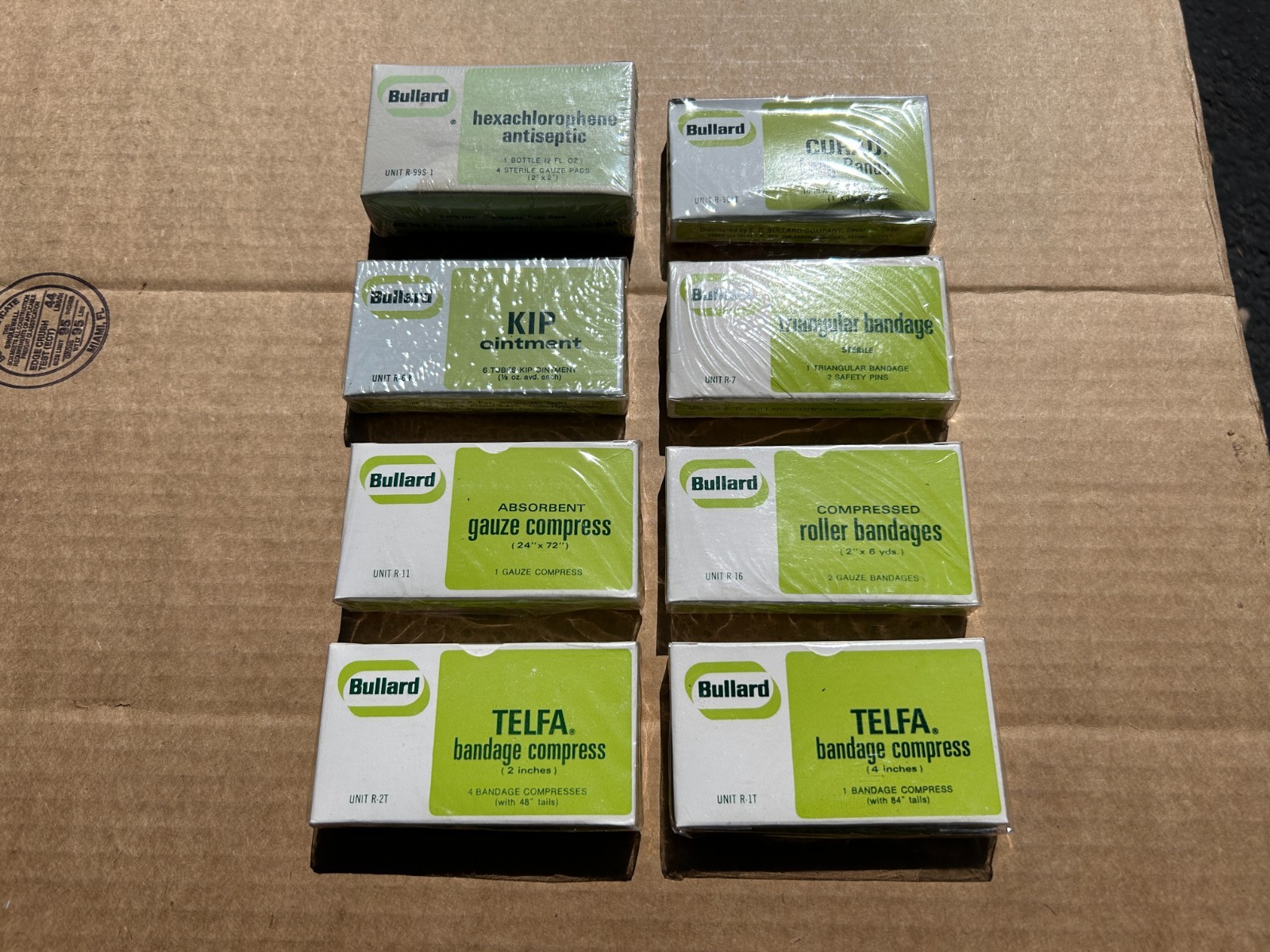 Vintage New Bullard Military First Aid Supplies