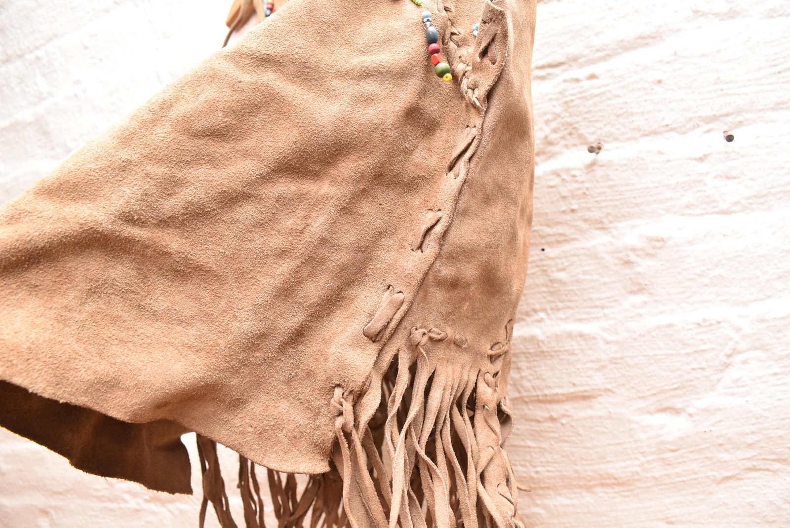 Antique Native American Santee Sioux Indian Beaded Leather Vest Shirt Women's