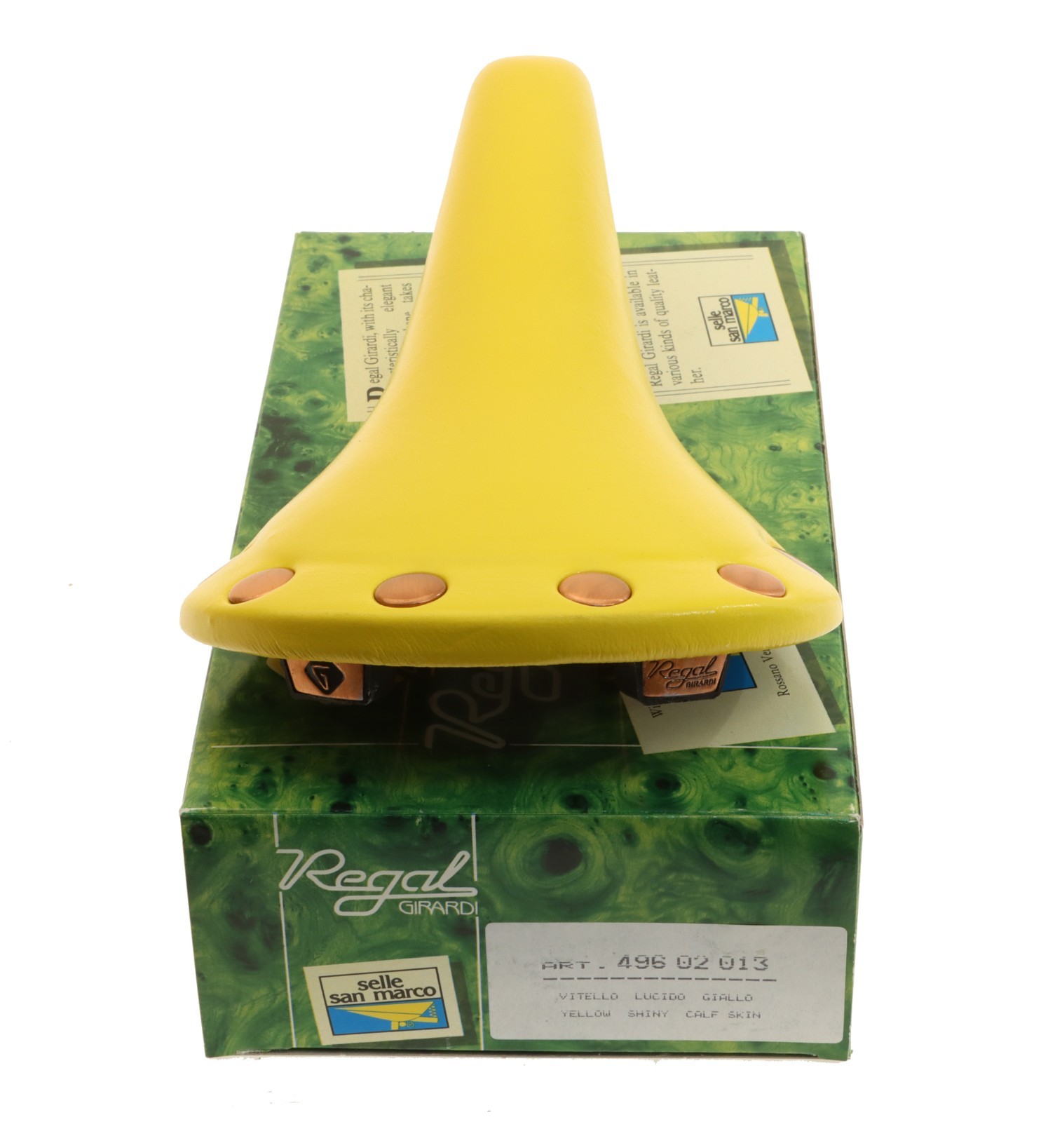 Selle San Marco Regal Girardi Yellow Leather Saddle Copper NEW Box NOS